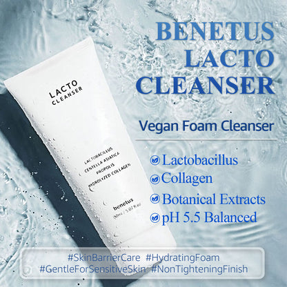 BENETUS Lacto Cleanser, Facial Cleanser, Face Wash, Moisture Balance, for Sensitive Skin Korean Skincare, 150ml