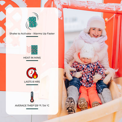 Poporang Mini Hands Hot Warmers Disposable Bulk Up to 8 Hours of Heat for Cold Weather, Ski, Camping & Outdoor Activities Instant Heat Packs