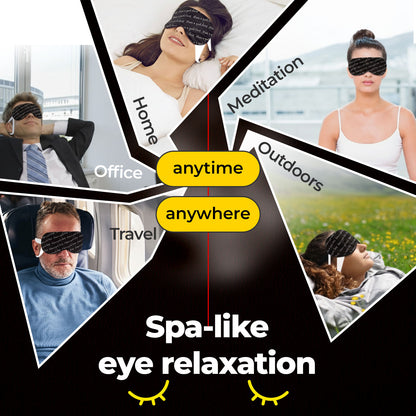 KGALLERY Warm Eye Pack, Unscented Self-Heating Steam Eye Mask – Disposable Heated Mask for Dry & Tired Eyes, 30 Minutes of Gentle Steam Therapy for Sleep, Relaxation & Travel