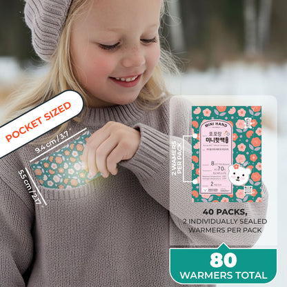 Poporang Mini Hands Hot Warmers Disposable Bulk Up to 8 Hours of Heat for Cold Weather, Ski, Camping & Outdoor Activities Instant Heat Packs