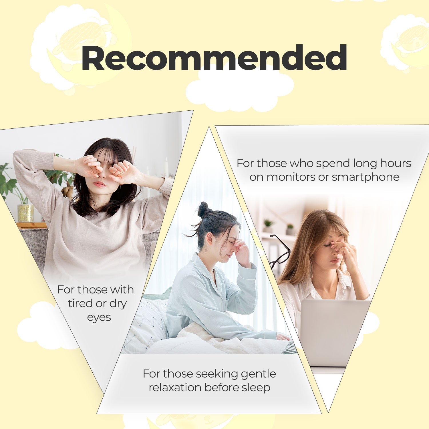 KGALLERY Warm Eye Pack, Unscented Self-Heating Steam Eye Mask – Disposable Heated Mask for Dry & Tired Eyes, 30 Minutes of Gentle Steam Therapy for Sleep, Relaxation & Travel